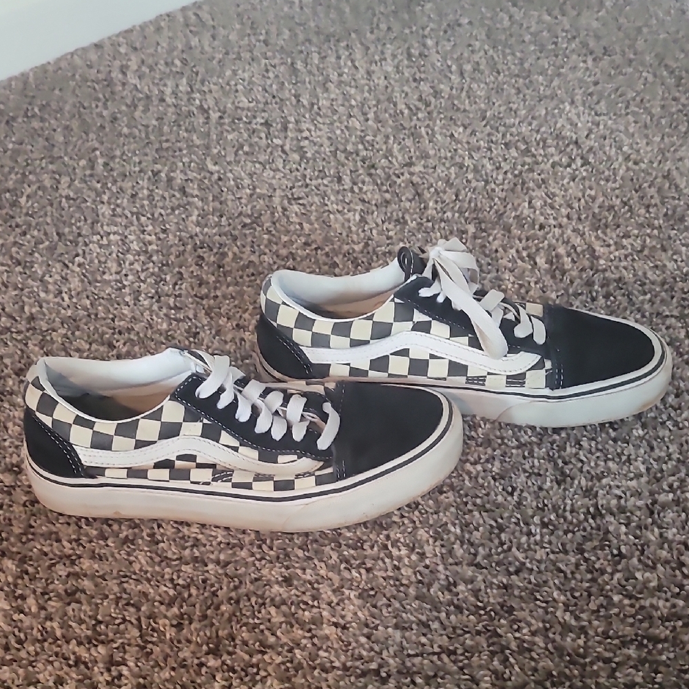 Vans Black and White Checkered Sneakers